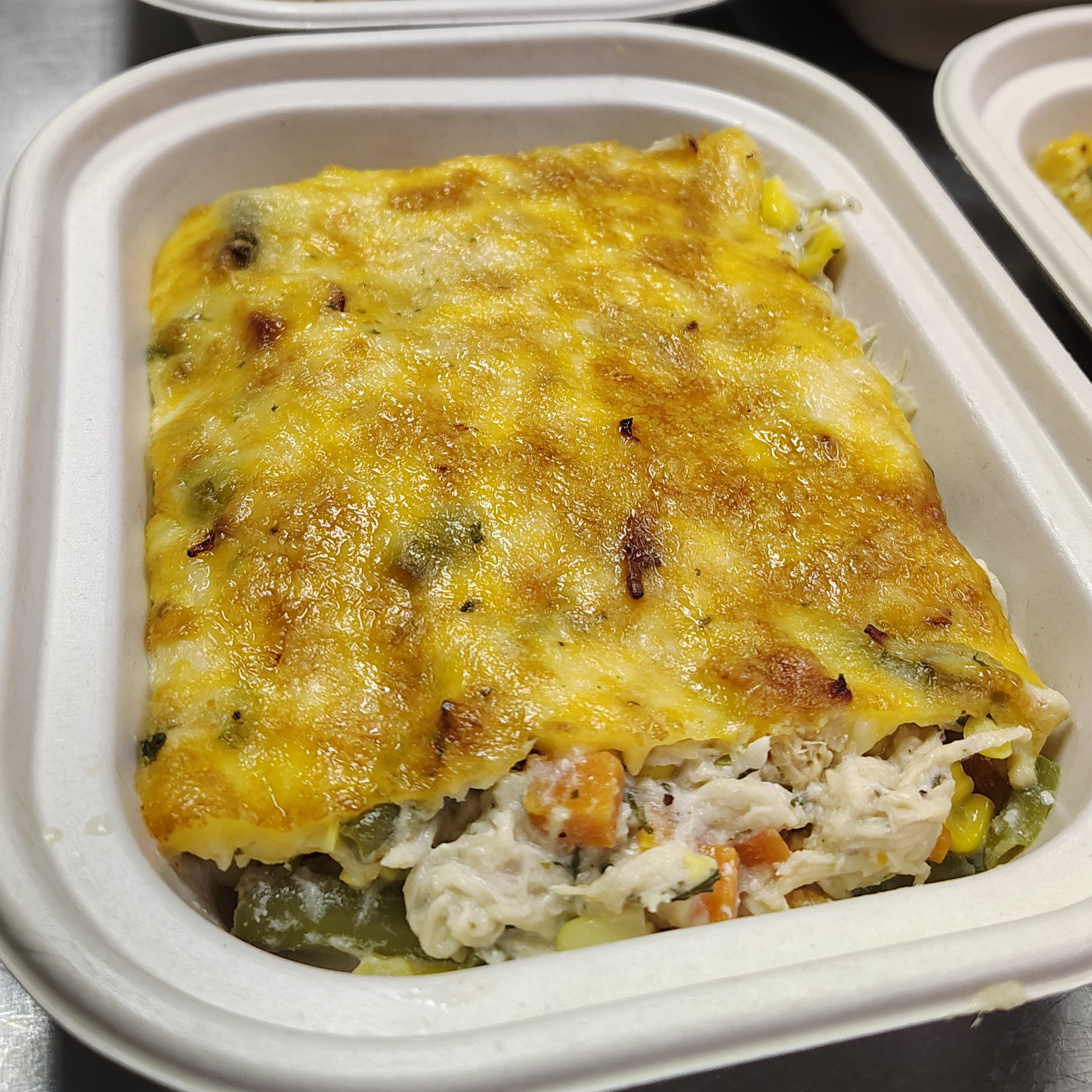 Lower Carb Chicken Pot Pie Bake